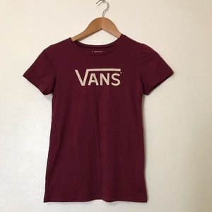 burgundy vans tshirt
